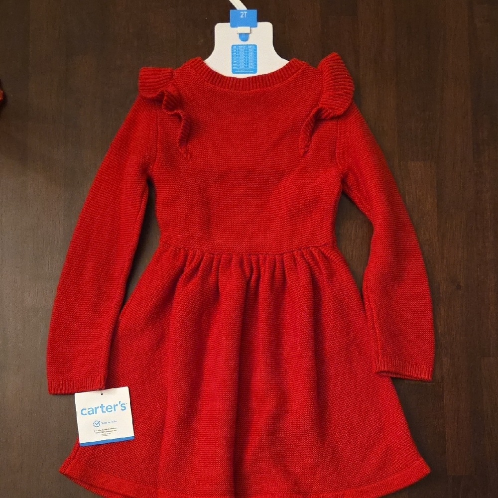 Carter's Vibrant Red Ruffle Dress - Picture 7 of 12